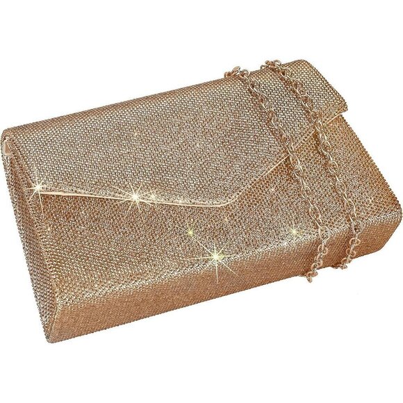Women's Sparkly Evening Bags Glitter Rhinestone Clutch for Party - Picture 3 of 8